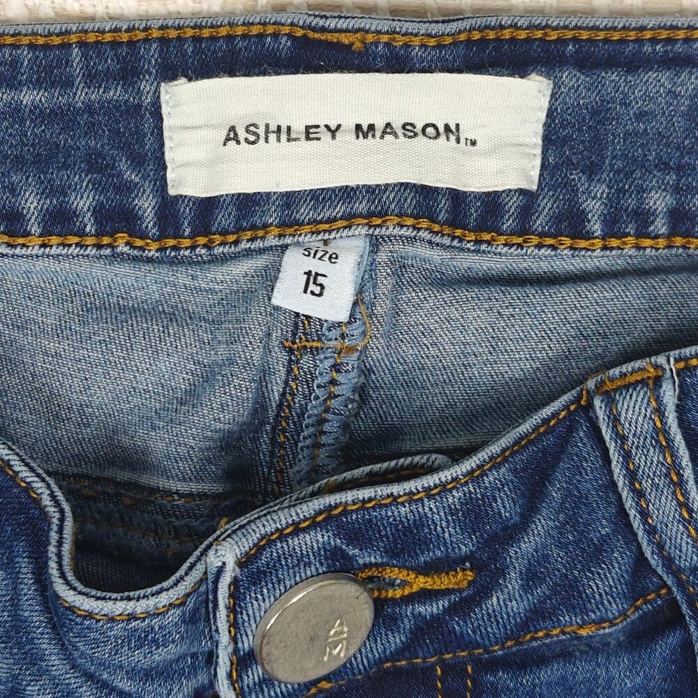 Ashley Mason High Rise Skinny Jeans Medium Wash Size 15 - Picture 6 of 9